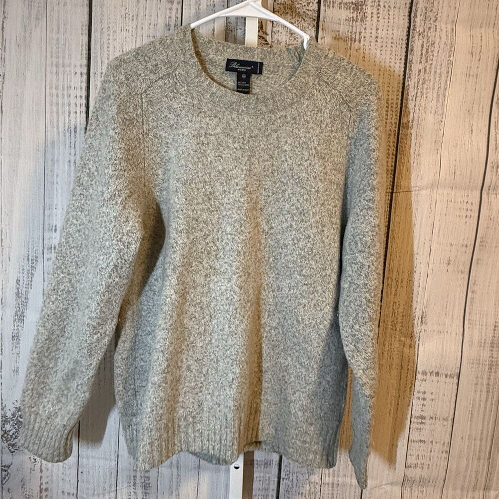 Blumarine Uoma Men’s Sweater Wool Blend Gray XL Made In Italy